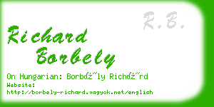 richard borbely business card